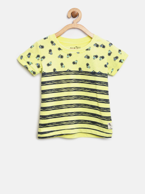 

Palm Tree Boys Yellow Printed Round Neck T-shirt