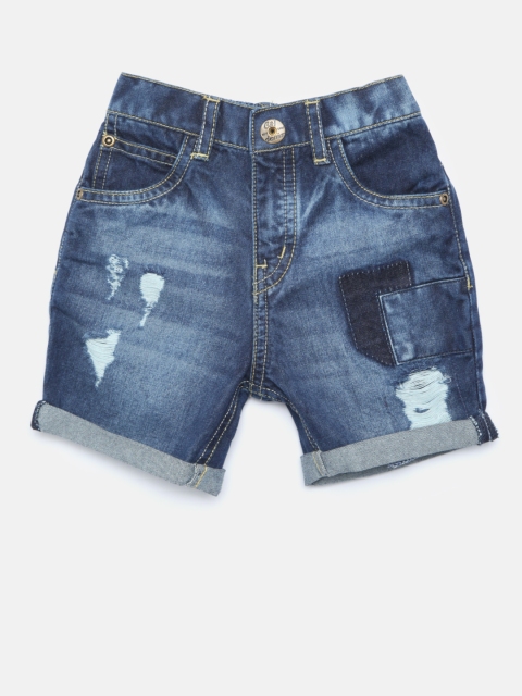 

Gini and Jony Boys Blue Washed Regular Fit Denim Shorts