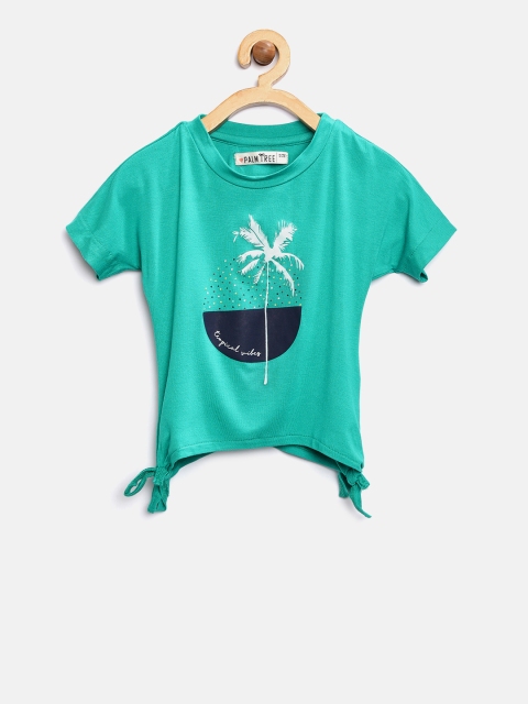 

Palm Tree Girls Green Printed Top
