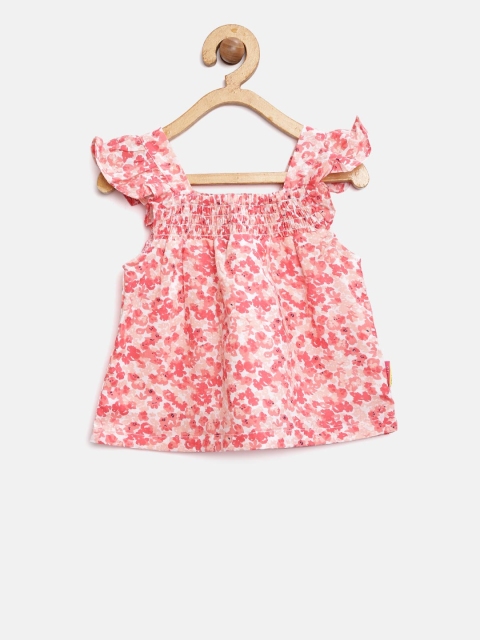 

Gini and Jony Girls Pink Floral Print A-Line Top