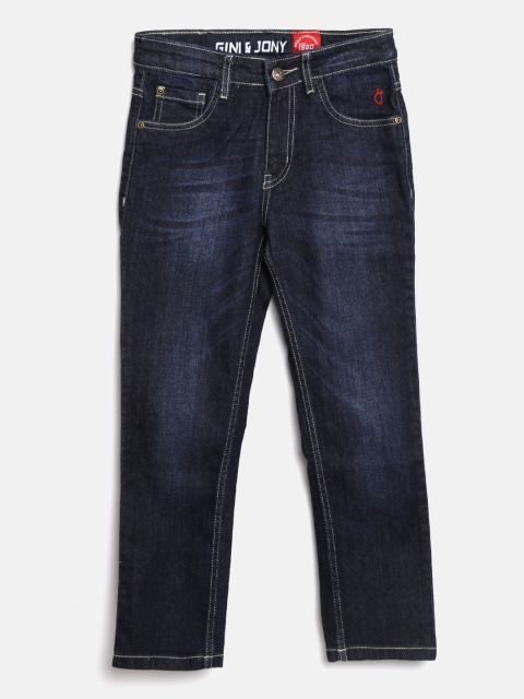 

Gini and Jony Boys Navy Blue Clean Look Jeans