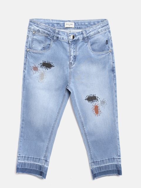 

Gini and Jony Girls Blue Washed Capris