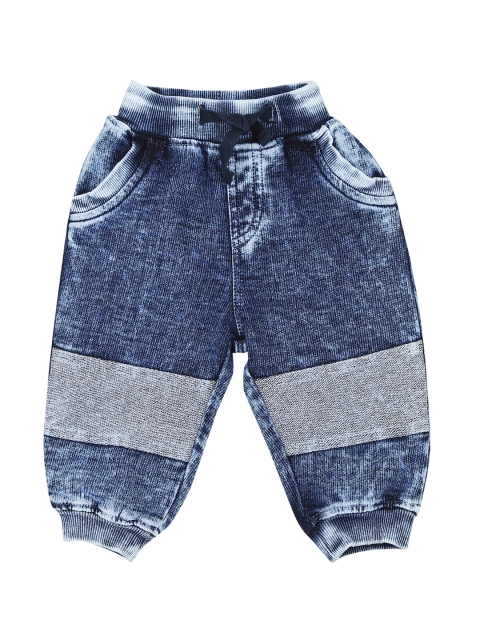 

Gini and Jony Girls Blue Regular Fit Self Design Joggers