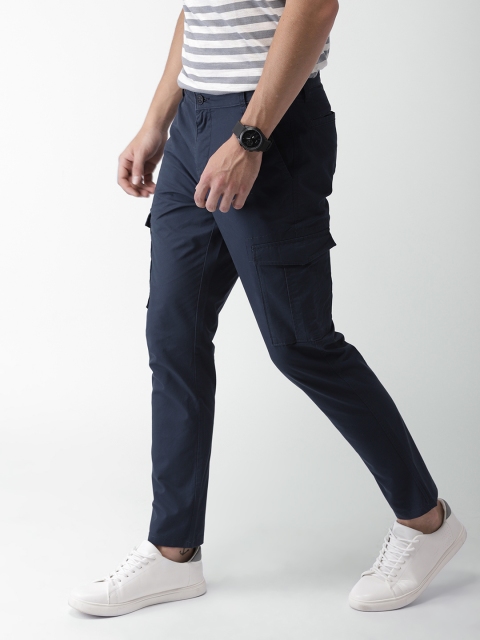 

Mast & Harbour Men Navy Blue Regular Fit Solid Chinos