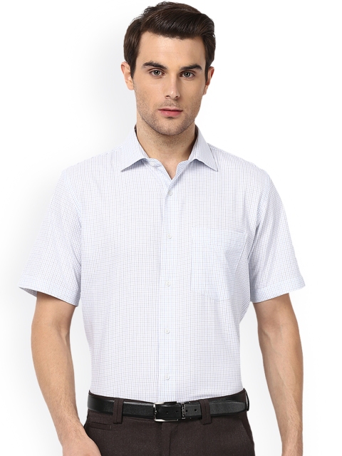 

Van Heusen Men White Regular Fit Checked Formal Shirt