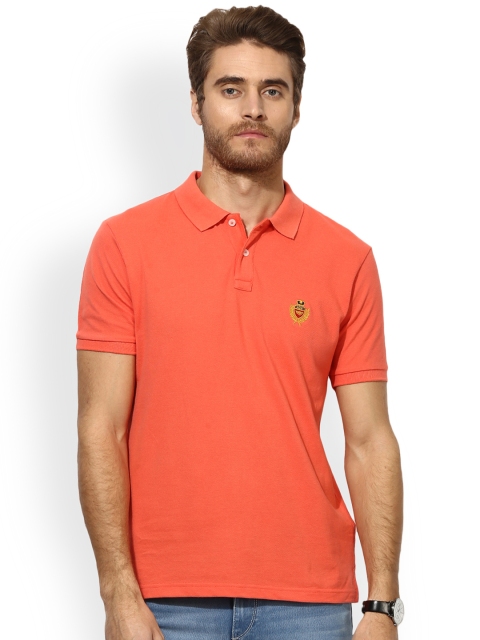 

Red Tape Men Coral Solid Polo Collar T-shirt