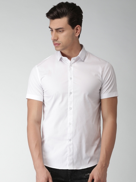 

Celio Men White Slim Fit Solid Casual Shirt