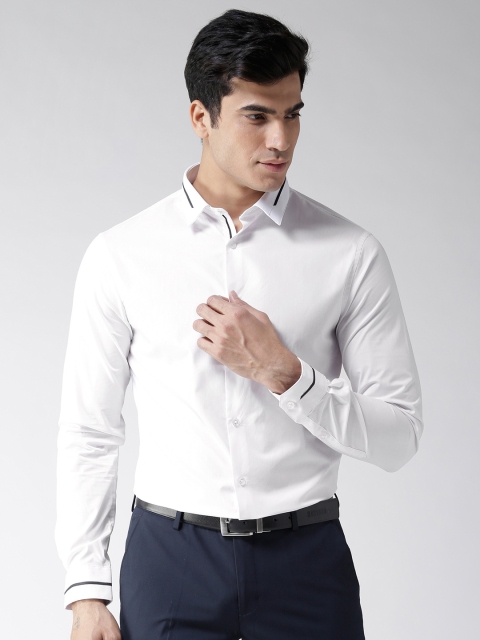 

Celio Men White Slim Fit Solid Partywear Shirt
