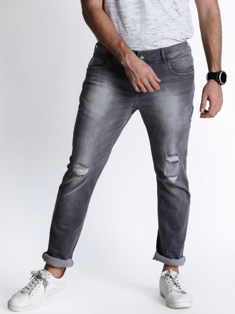 

SF JEANS by Pantaloons Men Grey Skinny Fit Mid-Rise Mildly Distressed Stretchable Jeans