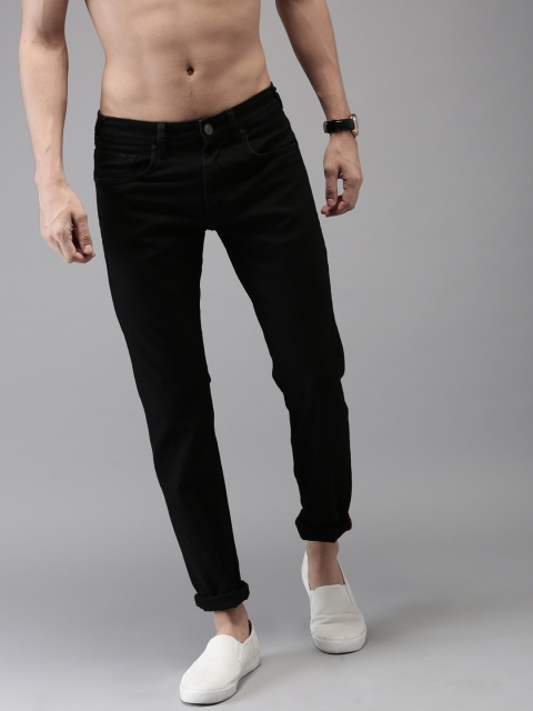 

Moda Rapido Men Black Slim Fit Mid-Rise Clean Look Stretchable Jeans