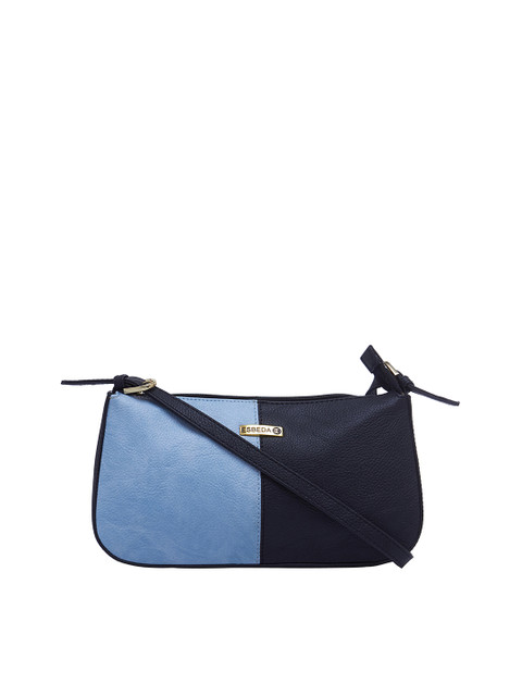 

ESBEDA Blue & Navy Blue Solid Shoulder Bag