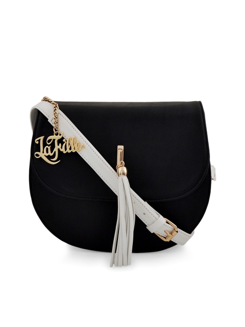 

LaFille Black Solid Sling Bag