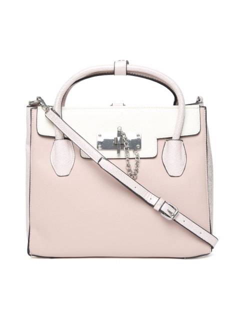 

ALDO Pink Colourblocked Handheld Bag with Sling Strap