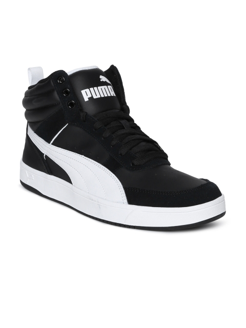 

Puma Men Black Rebound Street v2 Mid-Top Sneakers