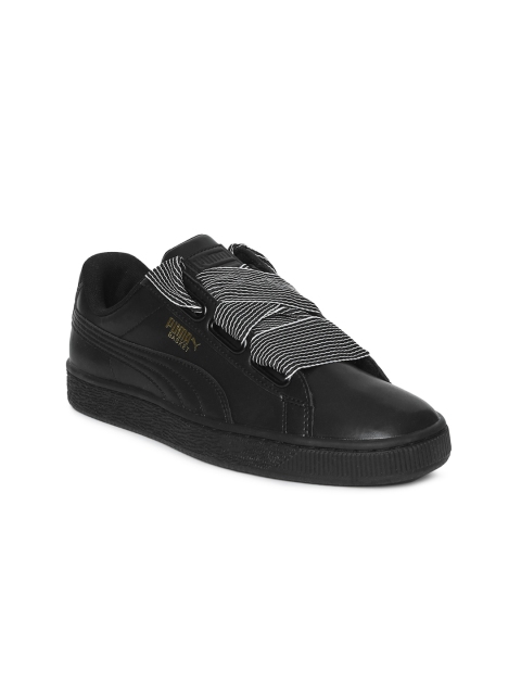 

Puma Women Black Basket Heart Sneakers