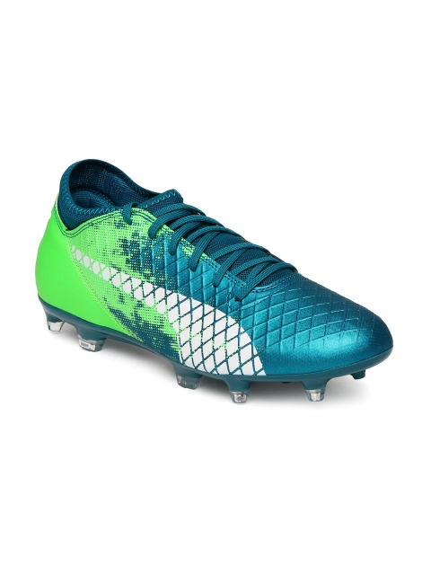 

Puma Men Teal Blue & Green FUTURE 18.4 Firm Ground Artificial Grass Football Shoes