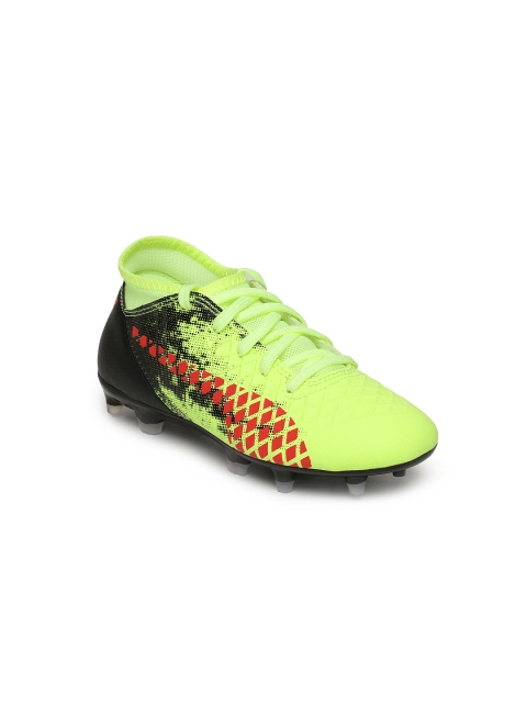 

Puma Boys Fluorescent Yellow FUTURE 18.4 FG AG Football Shoes