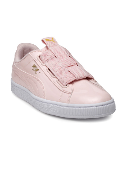 

Puma Women Pink Basket Maze Leather Slip-On Sneakers