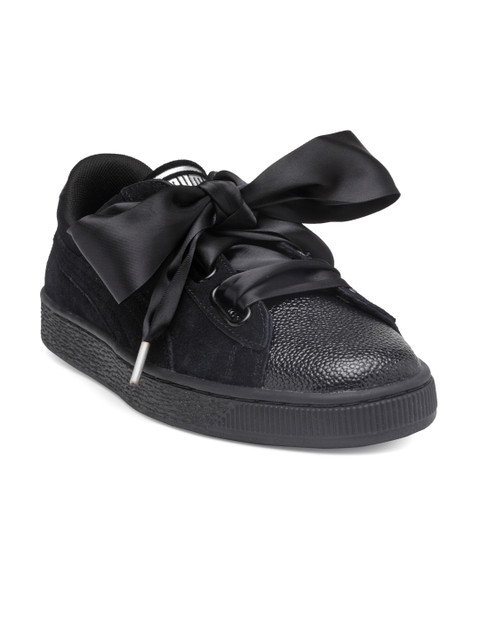 

Puma Women Black Suede Heart Bubble Sneakers