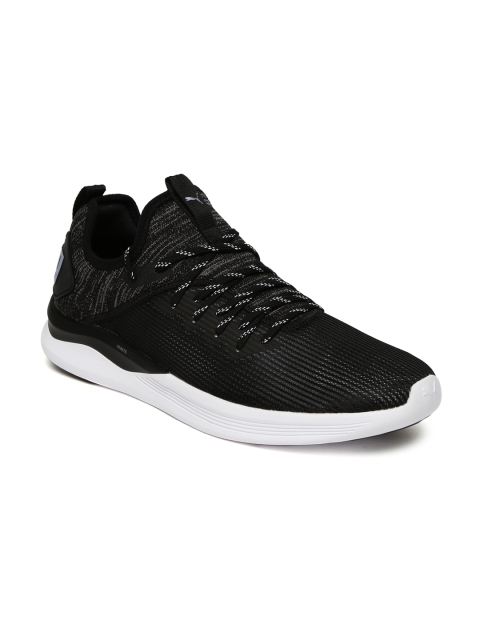 

Puma Men Black IGNITE Flash evoKNIT Stripped Running Shoes