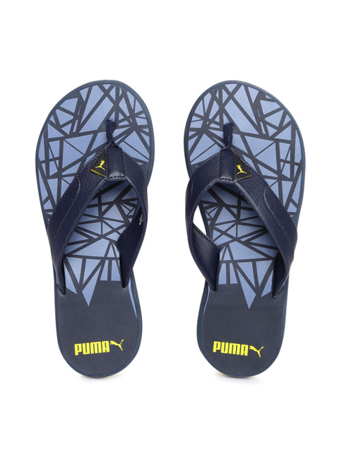 

Puma Men Navy Blue Printed Thong Flip-Flops