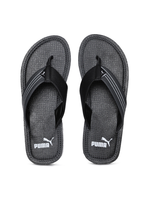 

Puma Men Black & Grey Colourblocked Ketava Graphic IDP Thong Flip-Flops