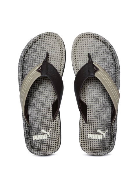 

Puma Men Khaki & Black Solid Thong Flip-Flops