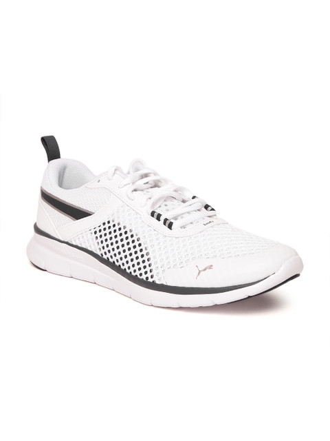 

Puma Unisex White Flex Essential Pro Running Shoes