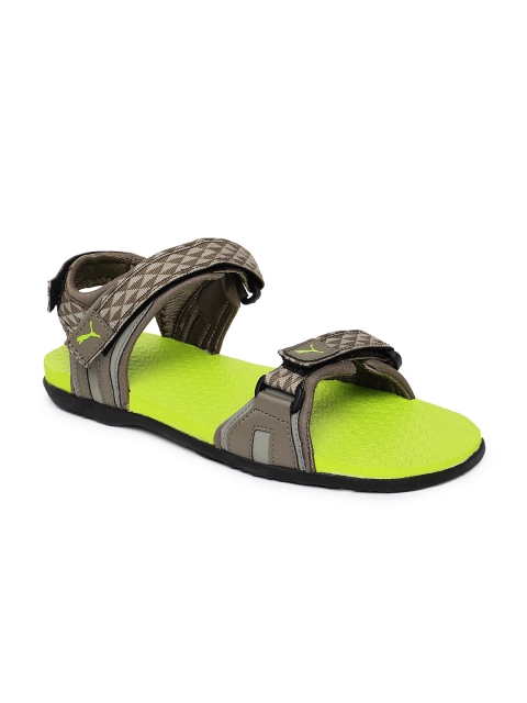 

Puma Unisex Brown Geometric Print Nova MU2 IDP Sandals