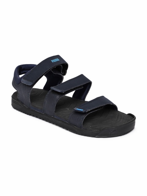 

Puma Men Navy Lime NU Sports Sandals, Navy blue