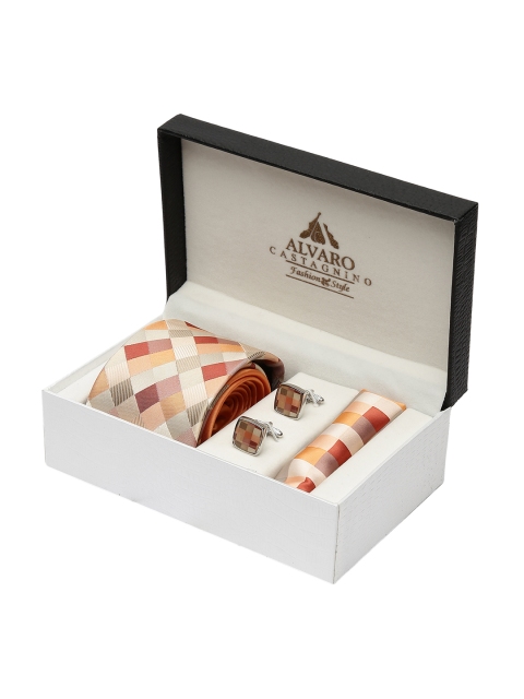 

Alvaro Castagnino Men Peach-Coloured Accessory Gift Set