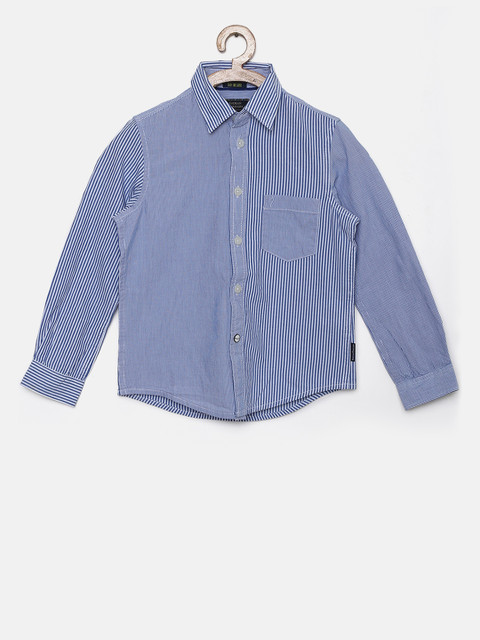 

Indian Terrain Boys Blue Regular Fit Striped Casual Shirt
