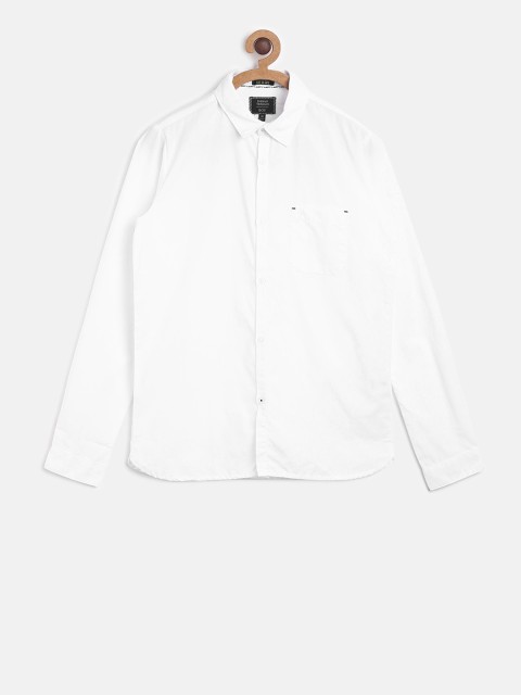 

Indian Terrain Boys White Regular Fit Solid Casual Shirt