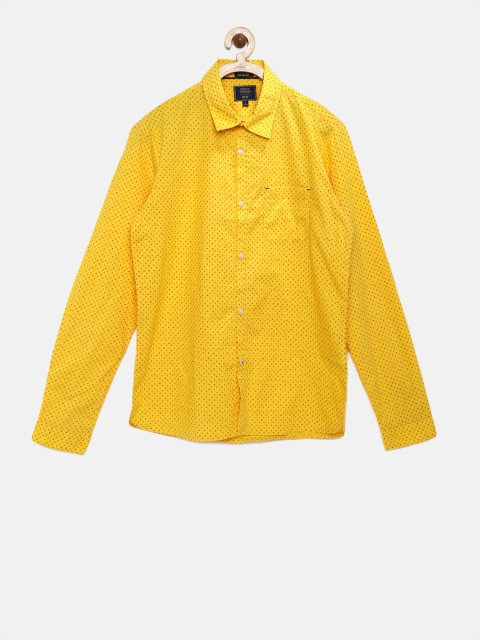 

Indian Terrain Boys Yellow Regular Fit Printed Casual Shirt