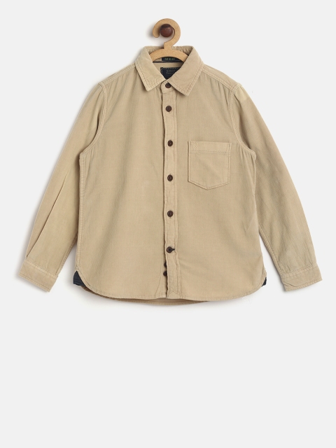 

Indian Terrain Boys Khaki Regular Fit Solid Casual Shirt