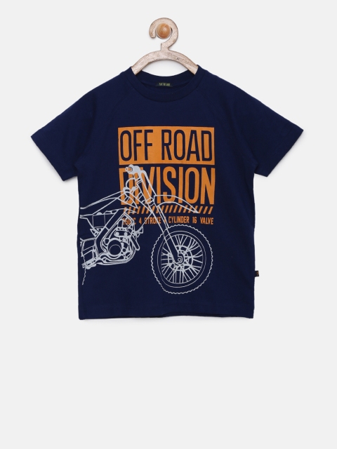 

Indian Terrain Boys Navy Blue Printed Round Neck T-shirt