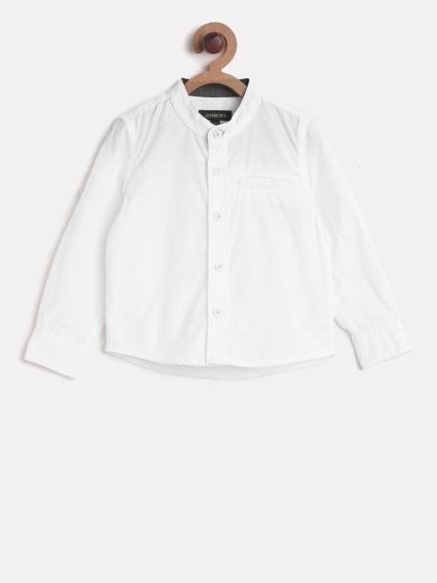 

Juniors by Lifestyle Boys White Regular Fit Solid Casual Shirt