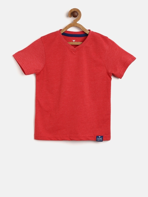 

Fame Forever by Lifestyle Boys Red Solid V-Neck T-shirt