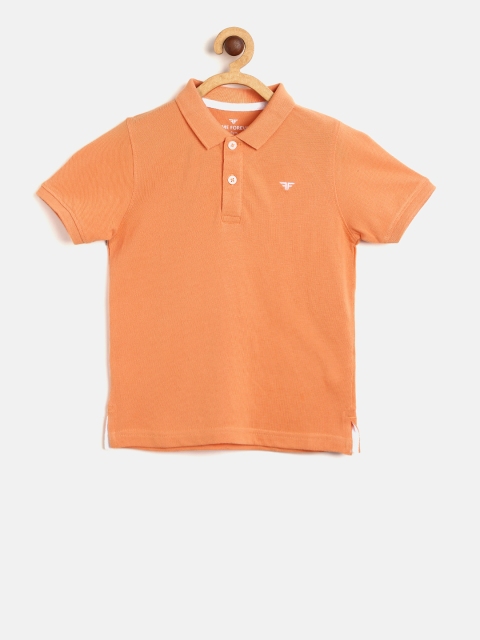 

Fame Forever by Lifestyle Boys Orange Solid Polo Collar T-shirt
