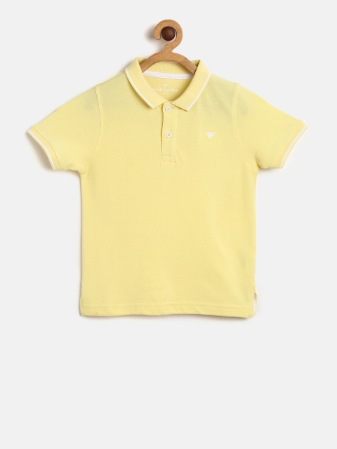 

Fame Forever by Lifestyle Boys Yellow Solid Polo Collar T-shirt
