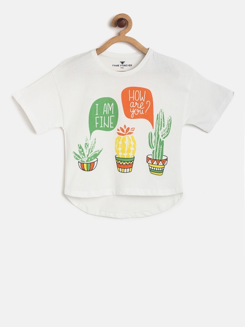 

Fame Forever by Lifestyle Girls White Printed Top