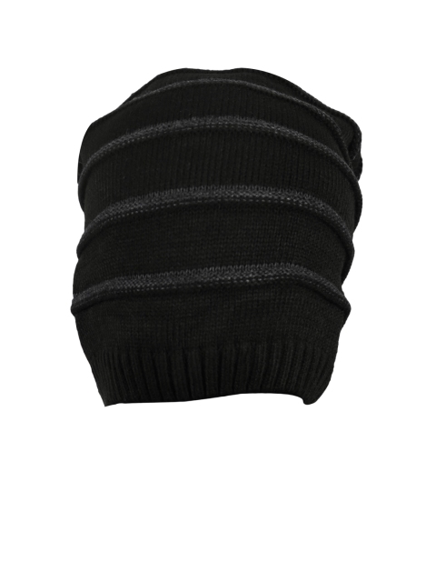 

FabSeasons Unisex Black Solid Beanie