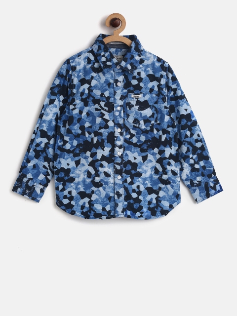 

Pepe Jeans Boys Blue Regular Fit Printed Casual Shirt