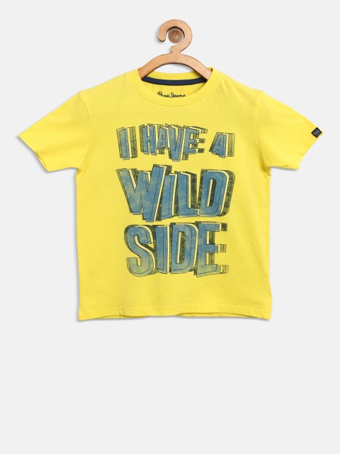 

Pepe Jeans Boys Yellow Printed Round Neck T-shirt