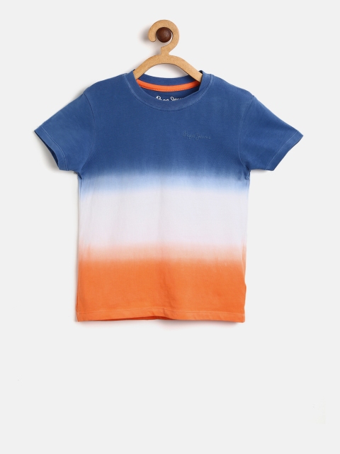 

Pepe Jeans Boys Blue Colourblocked Round Neck T-shirt