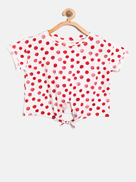 

Pepe Jeans Girls White & Red Printed Boxy Top