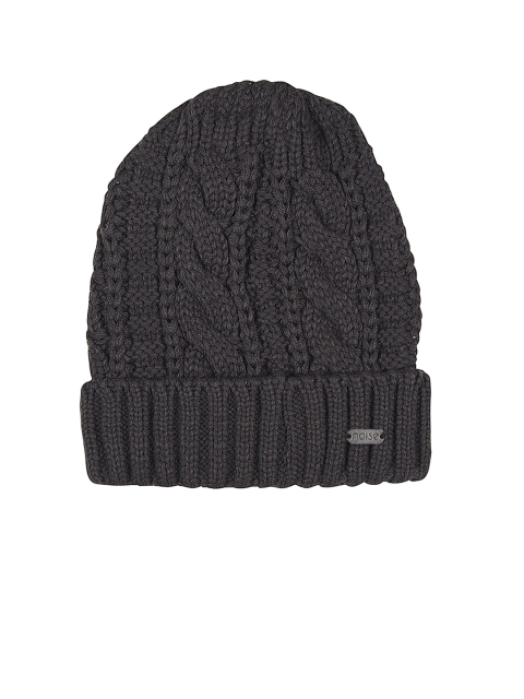 

NOISE Unisex Grey Solid Beanie