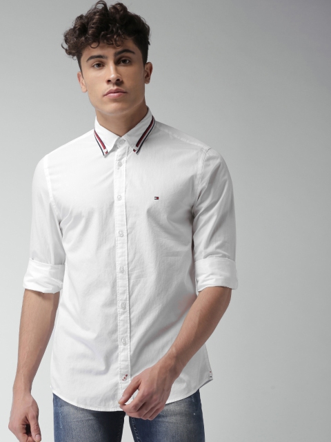 

Tommy Hilfiger Men White Smart Regular Fit Solid Casual Shirt
