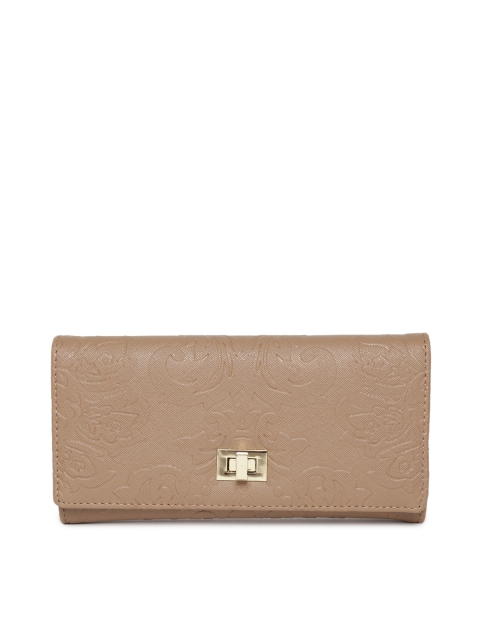 

Inc 5 Women Beige Floral Textured Two Fold Wallet