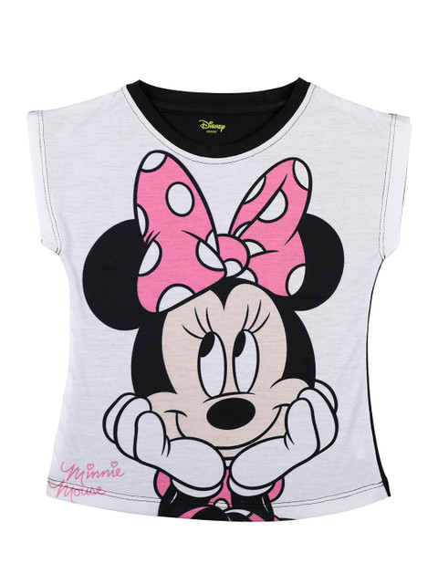 

Disney by Wear Your Mind Girls White Printed Top